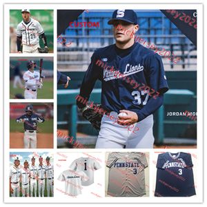 Travis Luensmann Jaden Henline Penn State Baseball Jersey Daniel Ouderkirk Jordoun Morales Steven Miller Ben Demell Kellan Tulio Penn State Nittany Lions Jerseys