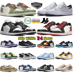 Jumpman 1 Low OG Year of the Dragon Black Toe Kokosmelk Atmosfeer Grijs Zwart Cement Zion Williamson Voodoo University Rood Donker Poeder Heren Dames Basketbalschoenen