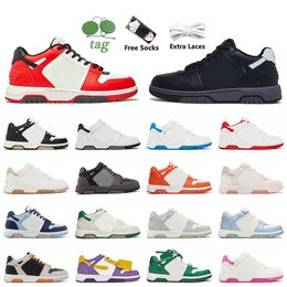 Low Out Of Office Sneaker Offs Designer Casual Shoes Calf Leather Lows Panda White Black Pink Green Ooo Loafers Vintage Platform Flat Trainers