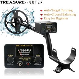 Treasure Hunter GT200 Detector de metales Profesional Detector de oro y metal de hierro subterráneo de alta sensibilidad Ajustable Impermeable IP68 240105