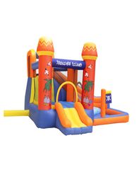 Treasure Island Water Slide opblaasbaar waterpark met zwembad Pirates Islands Kinderen Outdoor Pirate Boat Water Slide met zwemmen POO4774995