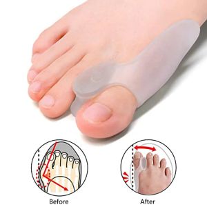 Behandeling 2 stks Hallux Valgus Correctorkussen Siliconen vinger teen Afscheider Verlichten Bunion Pijn Big Toe Roemener Richter Achterste Foot Zorggereedschap