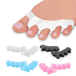 Behandeling 2 stks teen separator spreider hallux valgus correctiebunion hamer teen sttener voetverzorging zachte gel spacers pedicure gereedschap