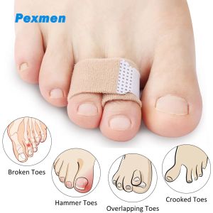 Behandeling Pexmen 1/2/5/10 stks Hammer Toe Roemener Toe Splints Kussens Banden voor het corrigeren van kromme overlappende tenen beschermer