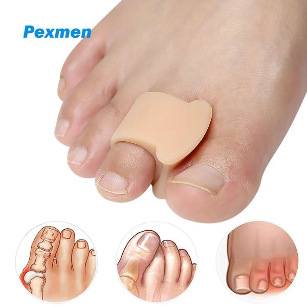 Traitement PEXMEN 2PCS Gel Toe Séparateurs Spacers Toe STAPER TOE TOE DRISTERGE Correct Toes et Bunion Relief Silicone Toe Correcteur