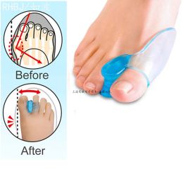 Behandeling Siliconengel 2pcs Duimcorrectiebunion Little Teen Protector Separator Hallux Valgus Finger Sleurtjesvoetverzorgingsreliefpads