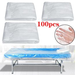 Traitements 100pcs Transparent film jetable Couvre de canapé couvre-lit à spa massage de massage tamis lits de beauté imperméable couverture de film