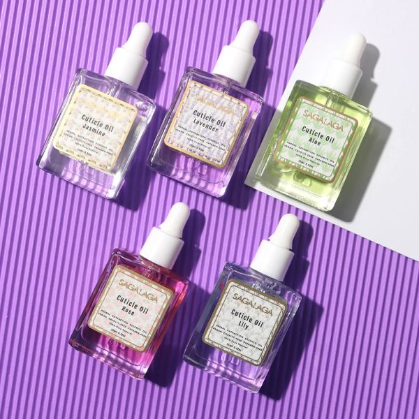 Tratamientos 15 ml de tratamiento de aceite de cutícula de uñas para uñas dañadas reparación 14 aromas de lavanda revitalizado aceite de jojoba para el cuidado de las uñas la etiqueta privada