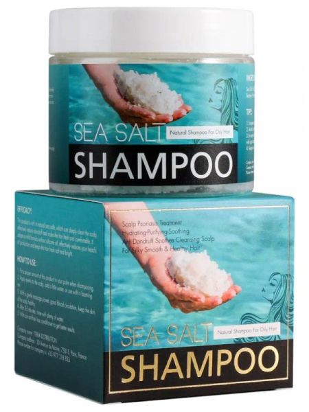 Traitements 200ml shampooing au sel de mer exfoliant sans cruauté pour tous les Types de cheveux huile traitement du cuir chevelu cheveux soins de la peau