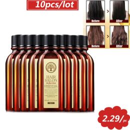 Traitements 5 pièces/10 pièces 60ML soins capillaires huile d'argan Pure marocaine huile essentielle pour cheveux secs Types soins capillaires multifonctionnels pour femme