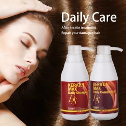 Traitements cheveux shampooing quotidien et revitalisant quotidien 300ML DS produits de soins capillaires lisses, secs et endommagés, odeur de chocolat, livraison gratuite