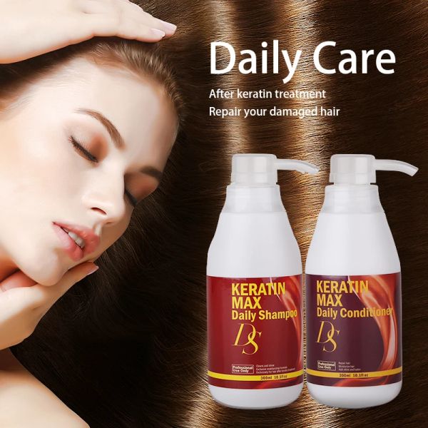 Tratamientos para el cabello Champú diario y acondicionador diario 300 ML DS Suave Seco Dañado Productos para el cuidado del cabello con gas Olor a chocolate Envío gratis