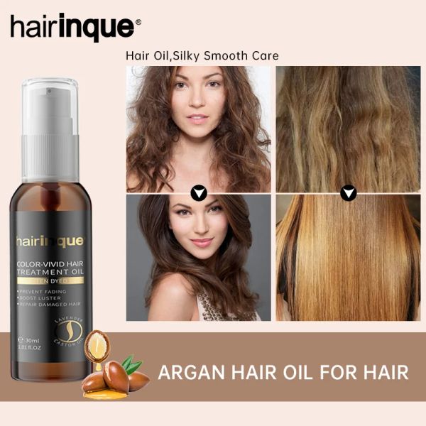 Tratamientos Hairinque Aceite para el cabello Argán para cabello Aceite de romero suave y sedoso Suero para el cabello Nutre aceites esenciales secos y dañados Cuidado del cabello rizado 30 ml