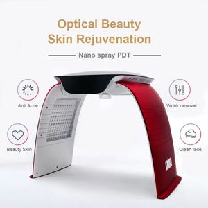 Traitements LED Rajeunissement de la peau 7 couleurs Nano Mist Salon Beauty Facial Anti-aging Red Light Therapy Clinic Use SPA Photodynamic Device