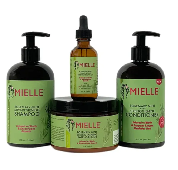 Tratamientos Mielle Organics Hair Serum Mascarilla y Acondicionador Champú Reparador Cabello Seco y Dañado Adecuado para Cabello Seco y Partido 355ml