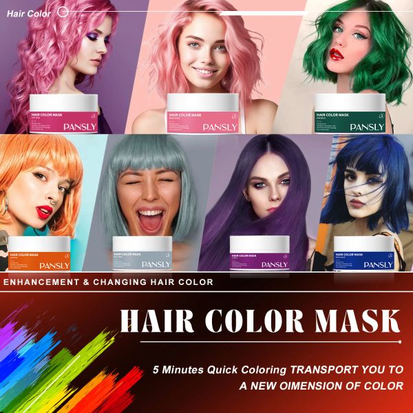 Traitements PANSLY 100g masque capillaire couleur crème à la kératine pour le soin des cheveux teints pour fixer prévenir la décoloration couleur améliorée pour hommes et femmes