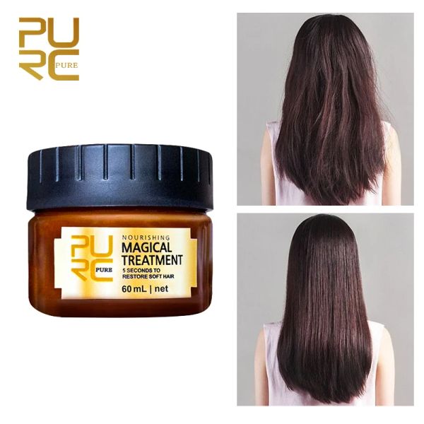 PURC traitement magique masque capillaire 5 secondes réparations crépus rendre les cheveux doux lisse kératine traitement capillaire soins capillaires pour hommes femmes