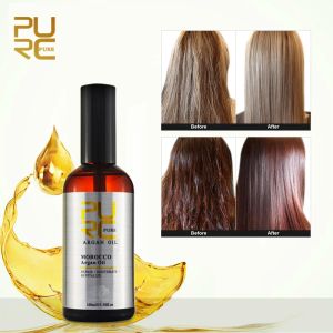 Traitements PURC huile d'argan naturelle Pure marocaine pour réparer les cheveux secs et endommagés pour garder les cheveux hydratants produits de Salon 100ml