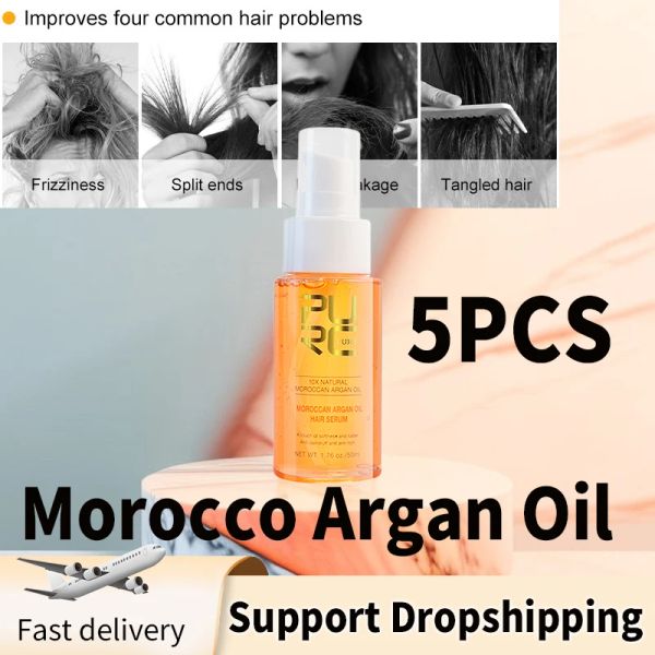 Traitements PURC nouveau maroc Argan Spray cheveux sérum lissant adoucir réparation frisottis cheveux endommagés antipelliculaire cuir chevelu traitement huile soin des cheveux
