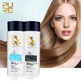 Behandelingen PURC Professionele Braziliaanse keratine haarbehandeling crème revarmende gladde hoofdhuidbehandeling zuiverende shampoo haarverzorging