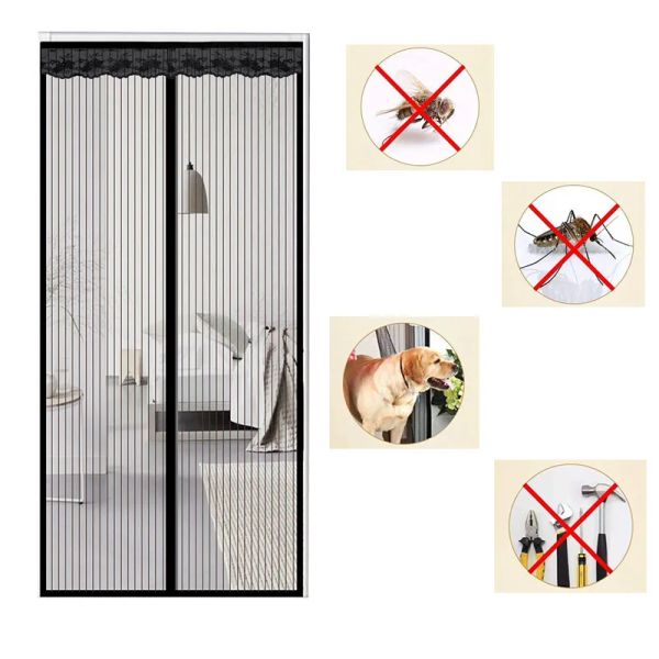 Traitements Summer Anti Mosquito Insects Fly Bug Curtains Net Door Screw Cuisine Cuisine Rideau de fibre de travail