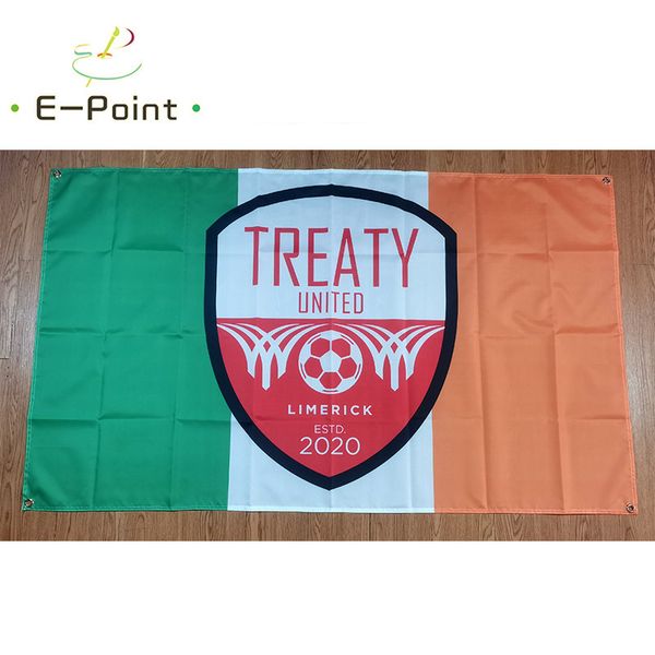 Traité United FC sur l'Irlande Drapeau 3 * 5ft (90cm * 150cm) Drapeau en polyester Décoration de bannière battant drapeaux de jardin de maison Cadeaux de fête