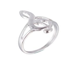 Treble Clef Knuckle Ring In Silver Musical Notes Rings For Women Minimalistische Hipster For Girl Hollow Music Note Rings Jewelry6473566