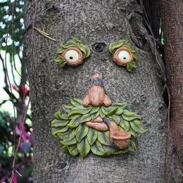 Décoration du visage d'arbre Bark Ghost présente des accessoires Luminous Garden Outdoor Pâques Decoracion 240522