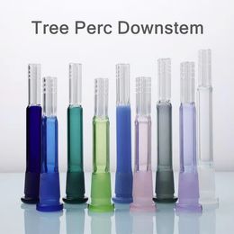 Tree Percolador Downstem 18 mm a 14 mm para Hookah Water Pipe 4 Arm Perc Vidrio de color Bong Difuso Stems Slider Hembra Tamaños personalizados Longitudes de accesorios para fumar