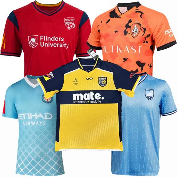 Australie Adelaide United Sydney Soccer Jerseys Melbourne Villes Brisbane Roar Central Coast Mariners 23/24 Football T-shirts Uniformes MAN HOME AWAY Club