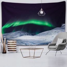 Tree View Aurora Mandala Tapestry Forest Landscape Curtain Wall Art Beach Mat Natecloth