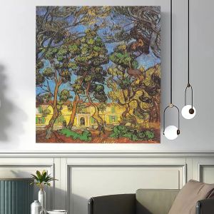 Arbres dans le jardin de l'hôpital Saint-Paul de Vincent Van Gogh, réplique de peinture à l'huile, chef-d'œuvre peint à la main sur toile, Art mural