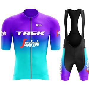 TREK Jersey Ciclismo Shorts Hombre Ropa para hombre Ropa de verano Babero Corte láser Blusa Conjunto Conjuntos deportivos Bicicleta Traje Bicicleta 240113