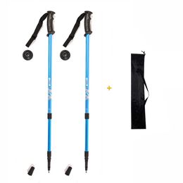 Wandelende palen 1 paar Walking Sticks 3 in 1 telescopische trekkingpaal 6061 aluminium buitensport wandelpalen wandelen riet treffende accessoires J230224