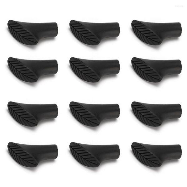 Lot de 12 bâtons de randonnée avec housse de protection réglable pour bâtons de randonnée, pointes de rechange antidérapantes, escalade, alpinisme