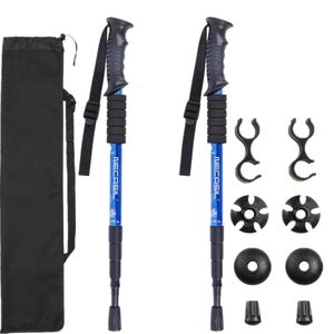 Trekkingstokken 2 stks/partij Trekkingstokken wandelen wandelstok nordic walking cane Aluminium skikamp telescopische wapenstok outdoor wandelstokken krukken 231010