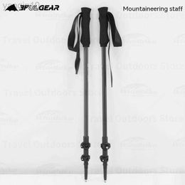 Trekkingstokken 3FULGEAR C1T1 Outdoor Ultralichte klimhengel 135cm Kamperen Klimmen Koolstofvezel/aluminiumlegering Wandelstok Eva-handgreep HKD230804