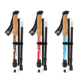 Trekking Poles 5Section Outdoor Fold Pole Camping Portable Marche Bâton De Randonnée Pour Nordic Personnes Âgées Télescopique Club Facile À Mettre Dans Le Sac 230617