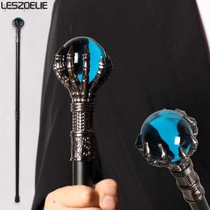 Trekkingstokken 95cm Luxe Dragon Claws 50mm Lake Blue Ball Mannen Mode Canes Vrouwen Elegante Vintage Wandelstokken HKD230804