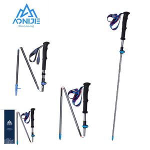 Bâtons de trekking Aonijie E4087 E4205 Bâtons de marche en fibre de carbone et alliage d'aluminium Camping Randonnée Ultraléger Pliant Quick Lock Trekking Pole J230224