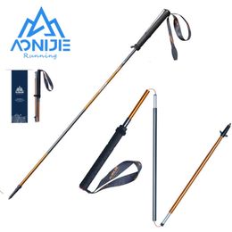 Trekkingstokken AONIJIE E4201 M-Pole Folding Ultralight Quick Lock Trekkingstokken Wandelstok Race Hardlopen Outdoor Wandelstok Koolstofvezel 230613