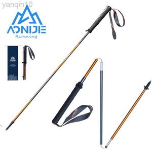 Bâtons de trekking AONIJIE E4201 M-Pole Pliant Ultraléger Verrouillage rapide Bâtons de randonnée Pôle de randonnée Course à pied Bâton de marche en plein air Fibre de carbone HKD230804