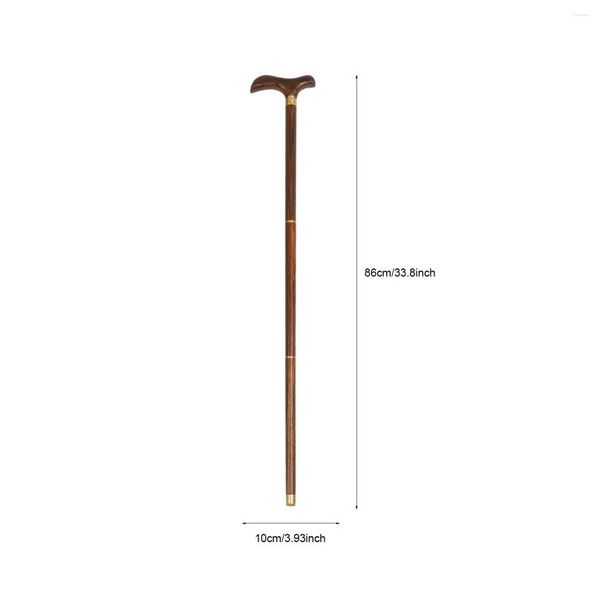 Polonais de randonnée pliable canne à trois sections Crutches en bois Pole en bois MAHOGANY MOUTILEEERINE Stick Drop Livraison de chute de personnes âgées Outdo Dhv8a