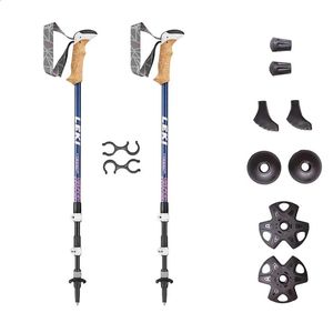 Trekkingstokken Hoge kwaliteit ski Opvouwbare krukstok Carbon Nordic Walking-stokken Alpenstock 231116