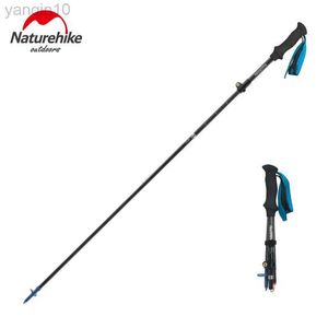 Trekkingstokken Naturehike 5 Joint Draagbare Klimstok Telescopisch Alpenstocks Ultralichte Reis Wandelstok Koolstofvezel Trekkingstok HKD230804