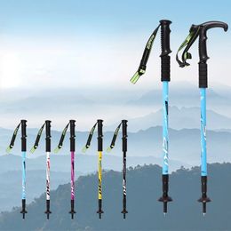 Trekkingstokken Pioneer Ultralight opvouwbare multifunctionele trekkingstok Draagbaar Anti-shock Alpenstock Sneeuwwandelstok Outdoor Klimmen Wandelen 231018