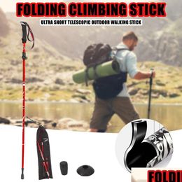 Trekkingstokken Stokken Intrekbare Trashort Wandelstok Mtifunctional Voor Binnen Buiten Drop Delivery Sport Buiten Cam Wandelen Een Dho8X