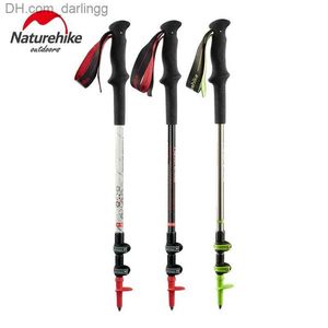 Pictos de trekking Poses de trekking NatureHike Alpenstocks ultraligero de senderismo Viajero plegable Caminata Viaje de carbono Fibra de fibra Camping Lock Alpenstocksq