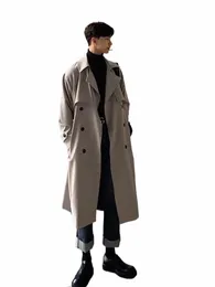 Trench Coat Brand New Spring Trench coréen Fi pardessus mâle Lg coupe-vent Streetwear hommes manteau vêtements chauds r3bg #