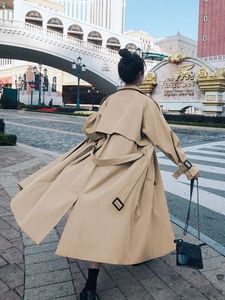 Gabardina para mujeres otoño invierno bata suelta para mujeres